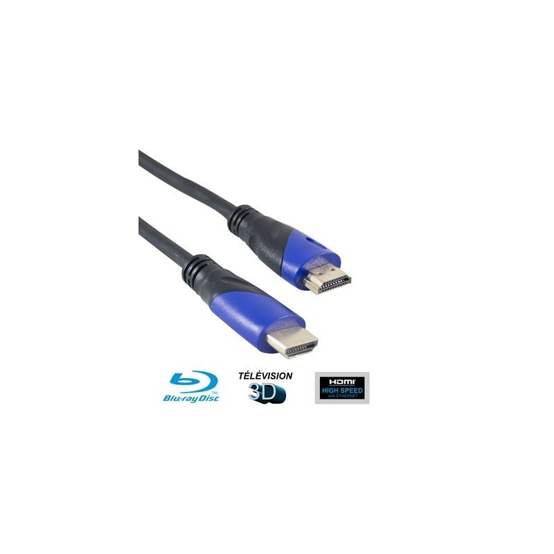 CORDON HDMI FICHE DOREE 5M00 BLISTER HDMI5M