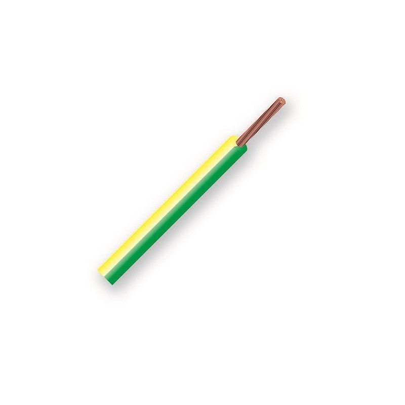 CABLE RIGIDE 1,5MM 10M JAUNE/VERT   60101015C