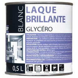 LAQUE GLYCERO BRILLANT 0,5 L BLANC BATIR 1ER NOUVEAU