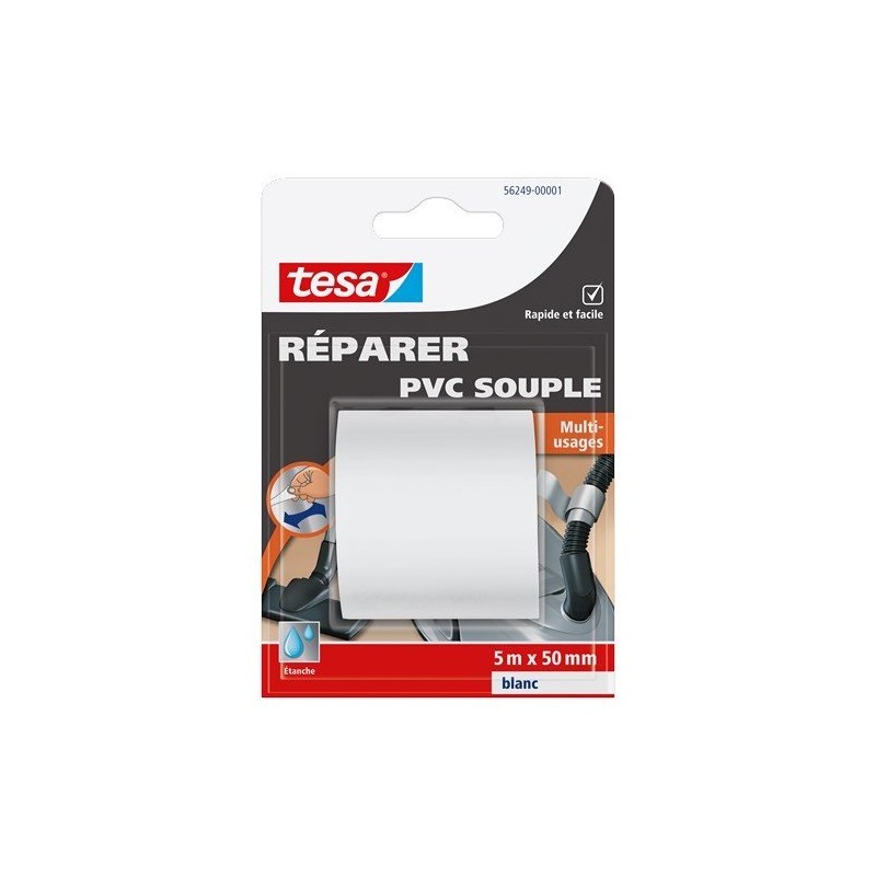 TESA PVC TOUS USAGES BLANC 5X50-56249