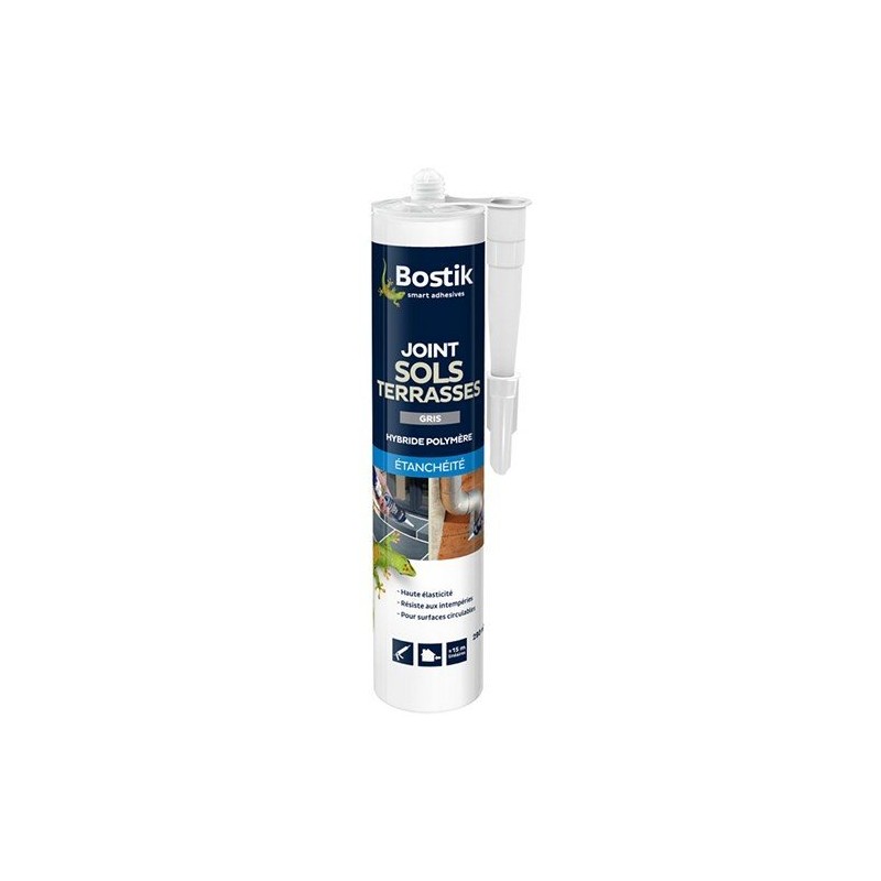 BOSTIK JOINT SOLS/TERRASSES 290ML GRIS