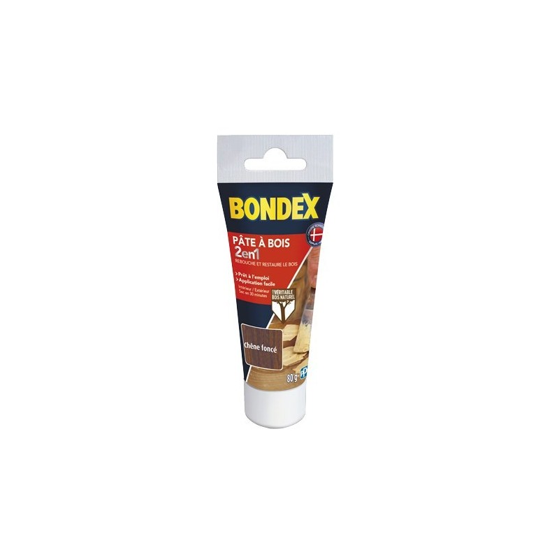 BONDEX PATE A BOIS CHENE FONCE 80 G GSA