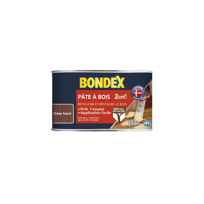 BONDEX PATE A BOIS CHENE FONCE 250 G GSA