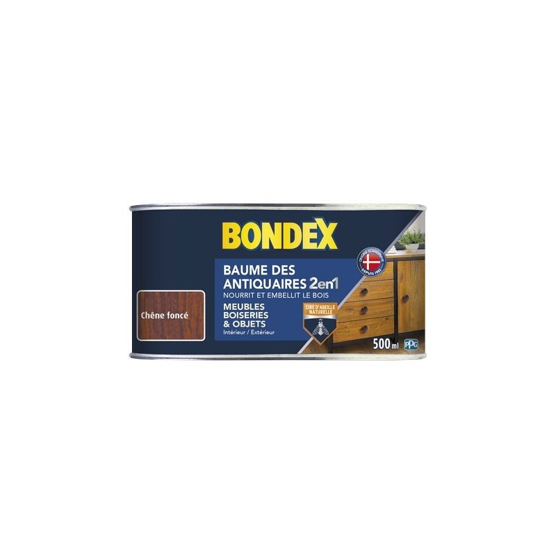 BONDEX BAUME ANTIQ PATE CHENE FONCE 0,5 L GSA