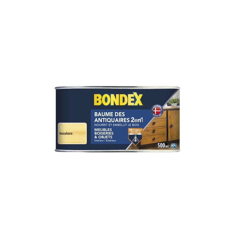 BONDEX BAUME ANTIQ PATE INCOLORE 0,5 L GSA