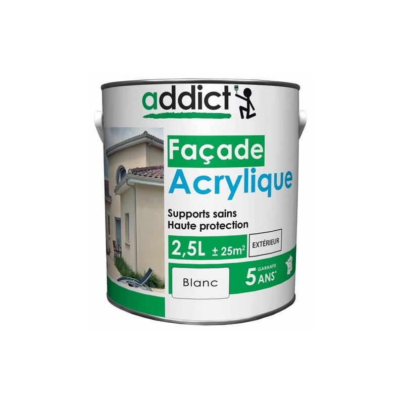 ACRYLIQUE FACADE 2,5 L BLANC ADDICT