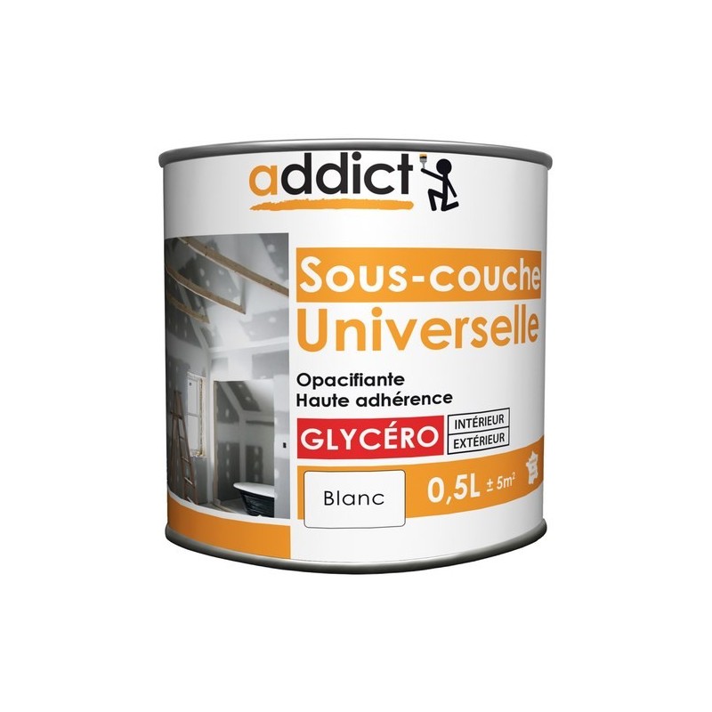 SOUS-COUCHE UNIVERSELLE MAT 0,5 L BLANC ADDICT