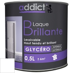 LAQUE BRILLANTE 0,5 L BLANC ADDICT