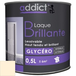 LAQUE BRILLANTE 0,5 L BLANC CASSE ADDICT
