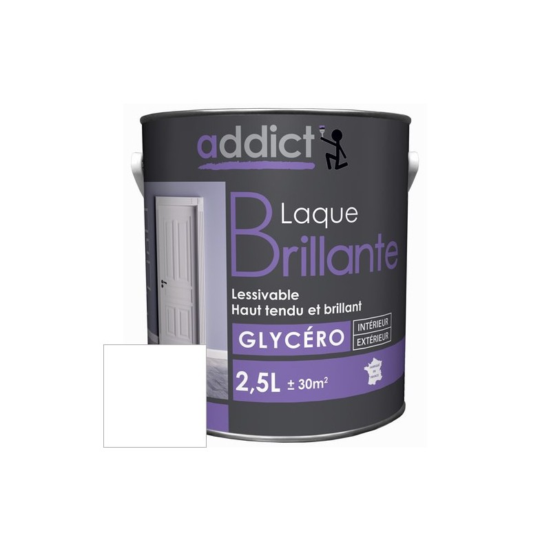 LAQUE BRILLANTE 2,5 L BLANC ADDICT