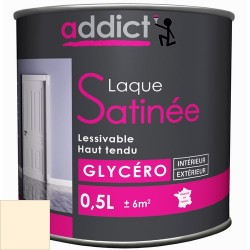 LAQUE SATINEE 0,5 L BLANC CASSE ADDICT