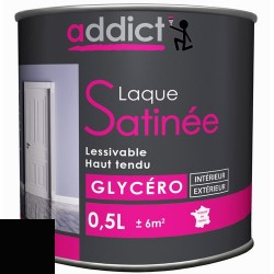 LAQUE SATINEE 0,5 L NOIR ADDICT