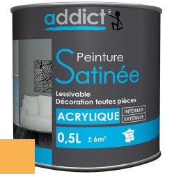 ACRYLIQUE SATINEE 0,5 L ABRICOT ADDICT