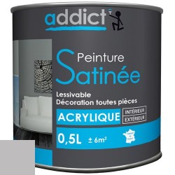 ACRYLIQUE SATINEE 0,5 L CENDRE ADDICT