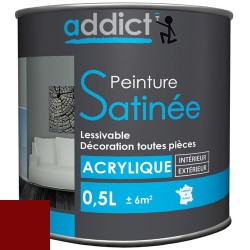 ACRYLIQUE SATINEE 0,5 L CHOCOLAT ADDICT