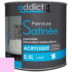 ACRYLIQUE SATINEE 0,5 L FLEUR DE ROSE ADDICT