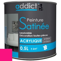 ACRYLIQUE SATINEE 0,5 L FRAMBOISE ADDICT