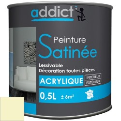 ACRYLIQUE SATINEE 0,5 L IVOIRE ADDICT