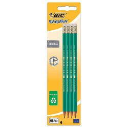 CRAYON BOUT GOMME *4  BIC
