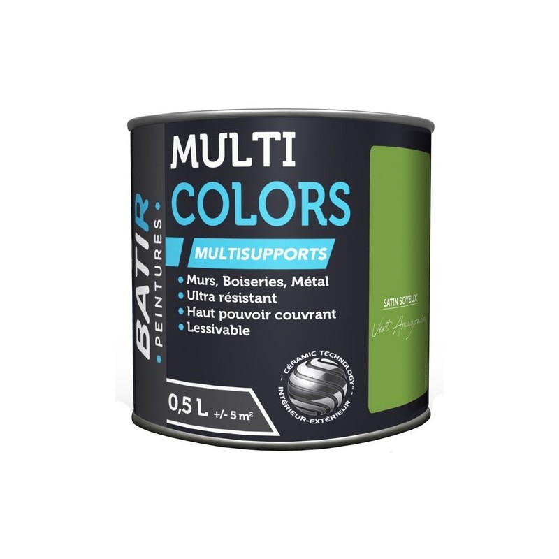 PEINTURE SAT SOYEUX 0,5 L VERT AMAZONIE NOUVEAU