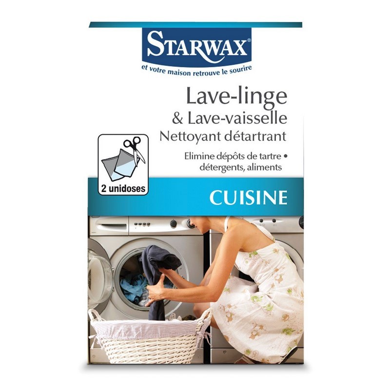 STARWAX NETTOYANT DETARTRANT LAVE LINGE VAISSELLE 2X75G