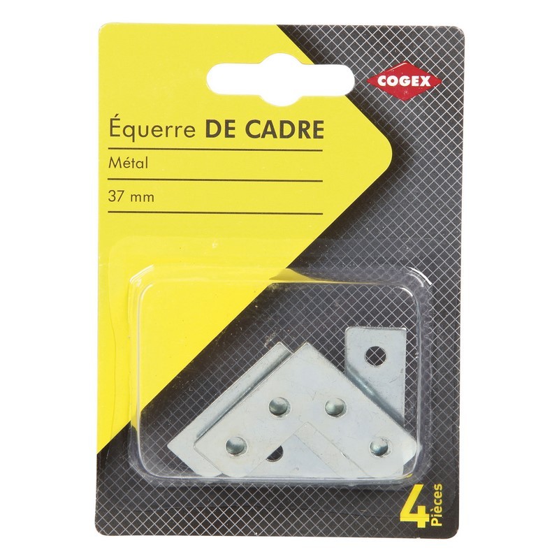 EQUERRE DE CADRE METAL 37MM  4 PCS