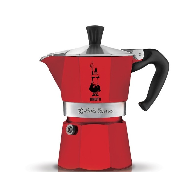CAFETIERE MOKA EXPRESS COLOR ROUGE 3T