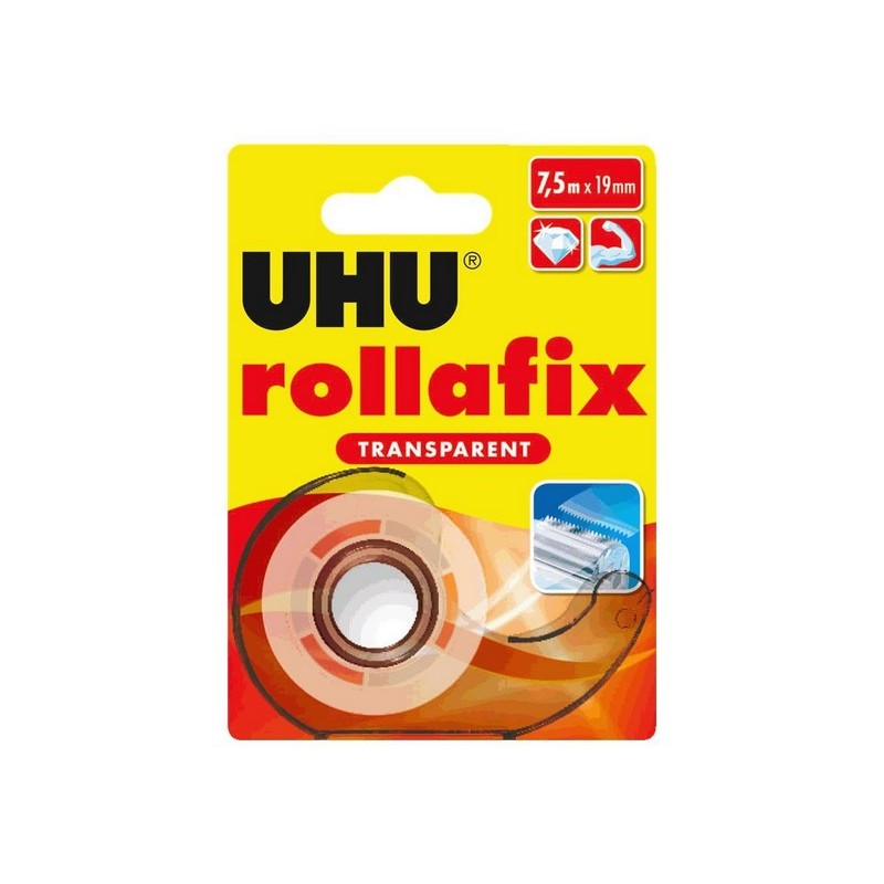 RUBAN ADHESIF TRANSPARENT 7,5MX19MM ROLLAFIX