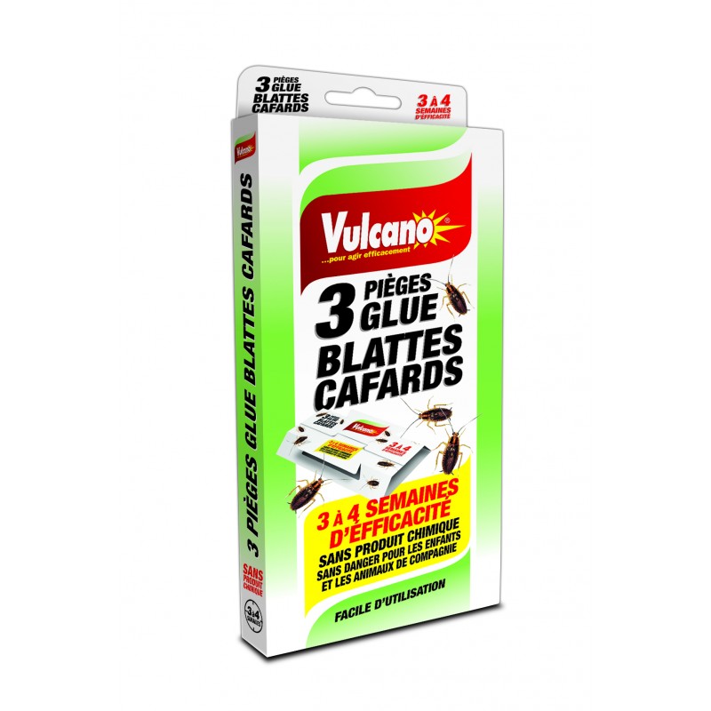 VULCANO PIEGE GLUE CAFARDS X 3