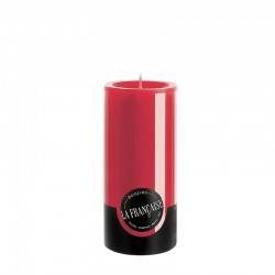 BOUGIE CYLINDRIQUE TEINTEE MASSE - Ø70mm - 150mm - ROUGE +/- 75 Hrs