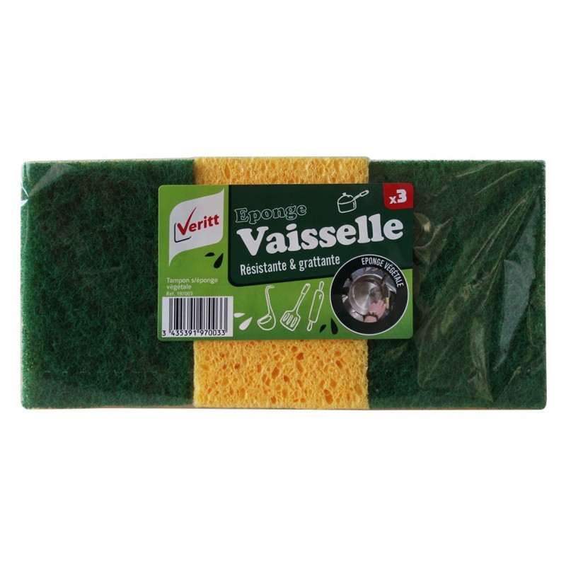 TAMPON SUR EPONGE VEGETALE X3 - VERITT