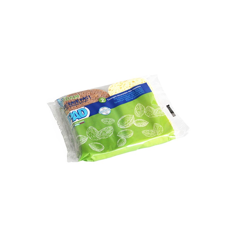 TAMPONS A RECURER ERGONOMIQUES NOYAUX DE FRUITS X2 - PAD