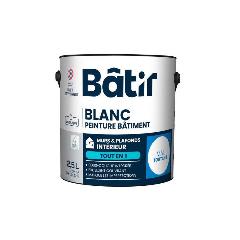 BAT. M&P TOUT EN 1 MAT 2.5 L BLANC