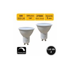 SPOT LED GU10 6W 540 LM DIM 830 120° BOITE 2