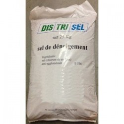 Sel de déneigement chlorure de sodium le sac de 25kg