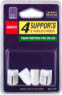 SUPPORT TRINGLE BLANC ADHESIF X 4   C1230