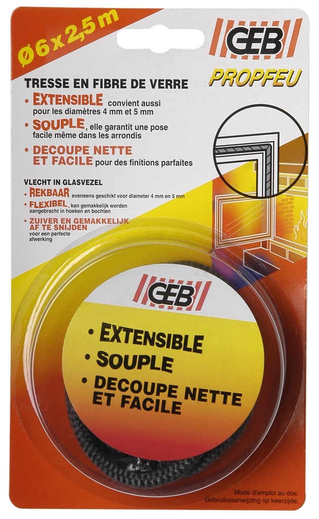 PROPFEU TRESSE 6 NOIRE 2M50         G821521