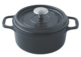 COCOTTE RONDE 28 NOIR 6/8P INV