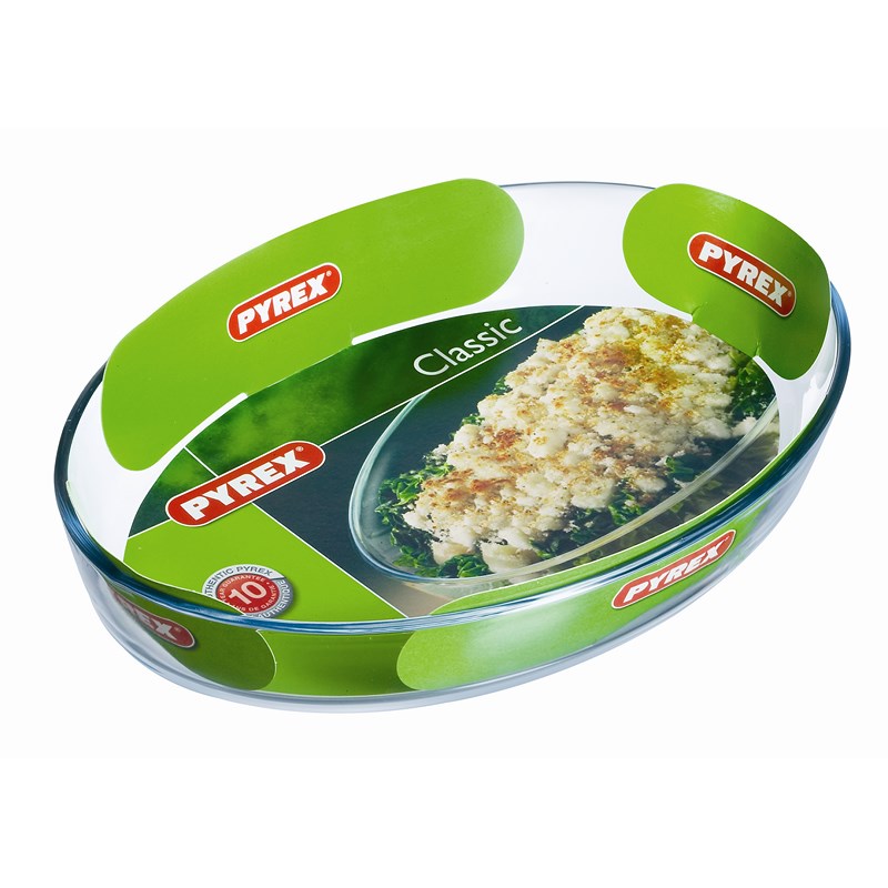 PLAT A FOUR OVALE 40X27X6 CM 4L  PYREX ICONIC'S