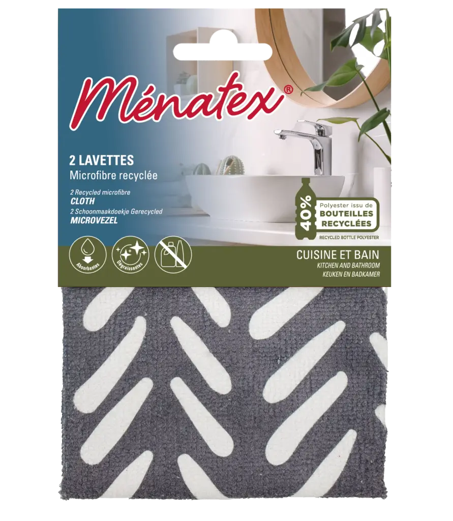 LAVETTE MICROFIBRE RECYCLEE *2 31X32