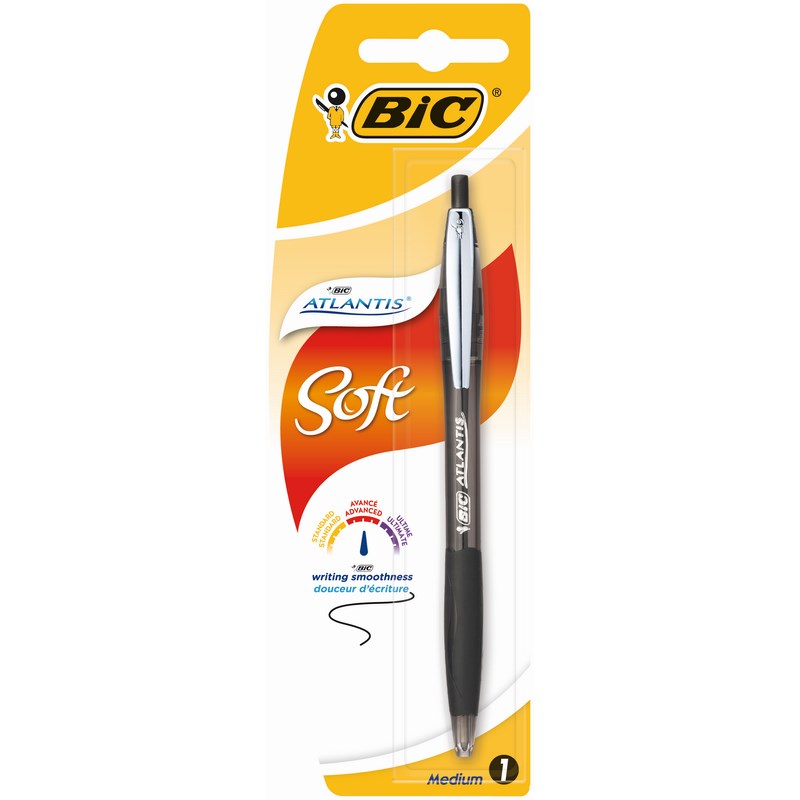 STYLO ATLANTIS RETRACTABLE NOIR     BIC