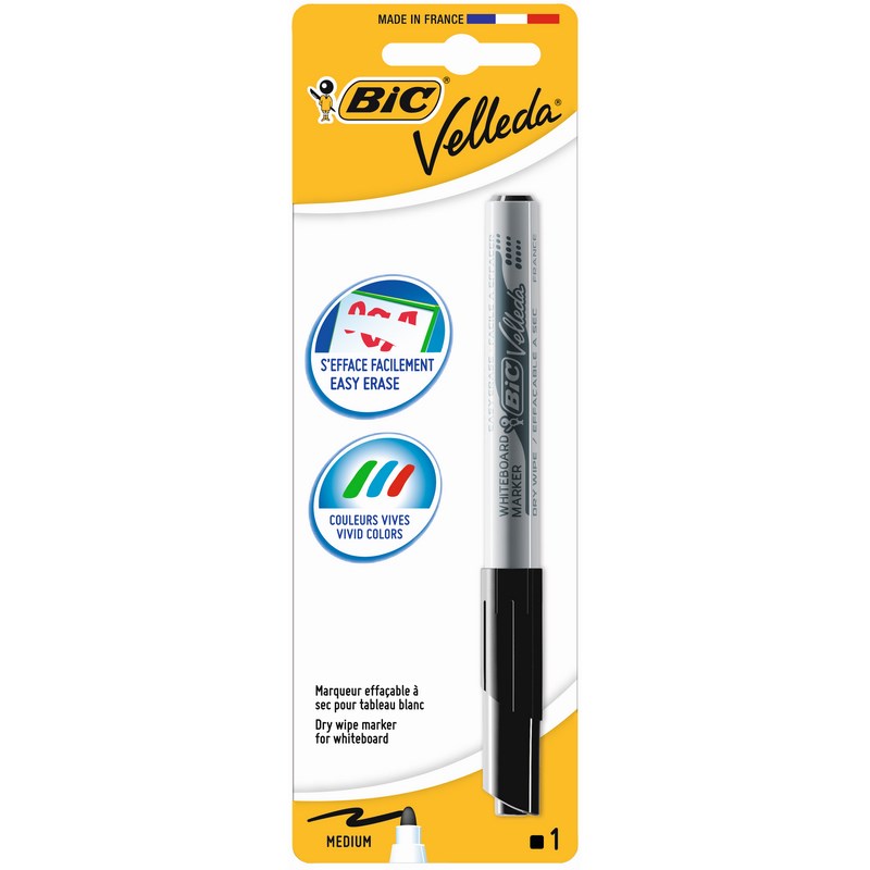 FEUTRE VELLEDA NOIR  1741 MEDIUM    BIC