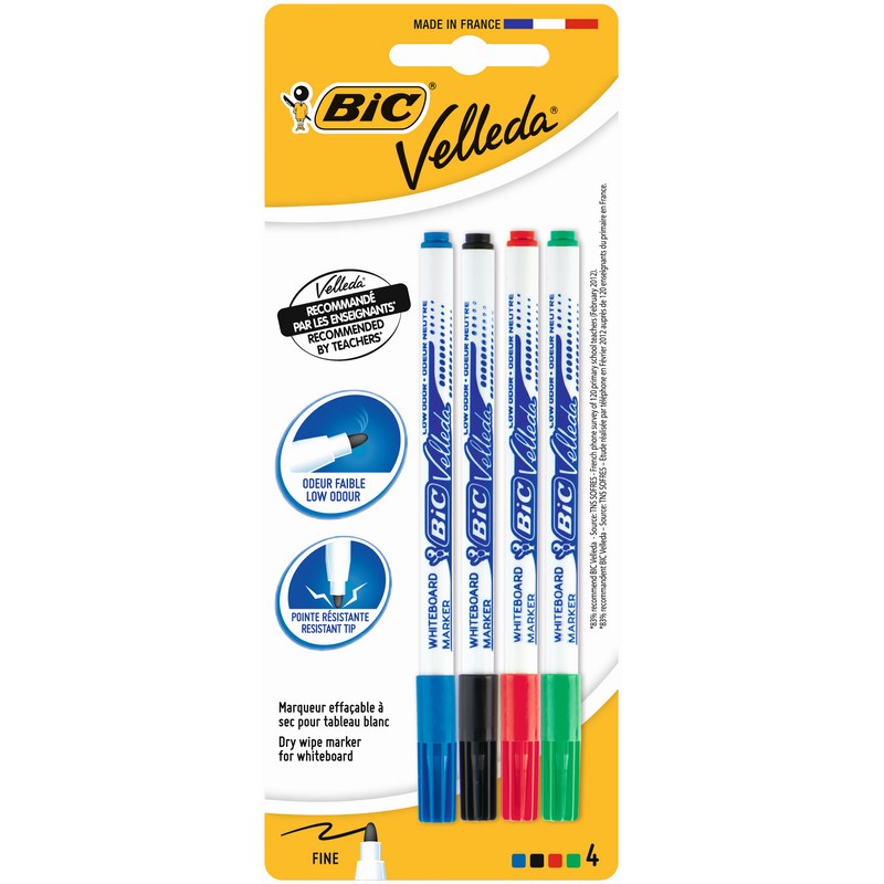 FEUTRE VELLEDA ASSORTIS *4 FIN      BIC