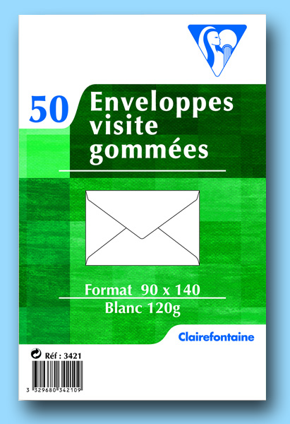 ENVELOPPE DE VISITE      90X140 *50