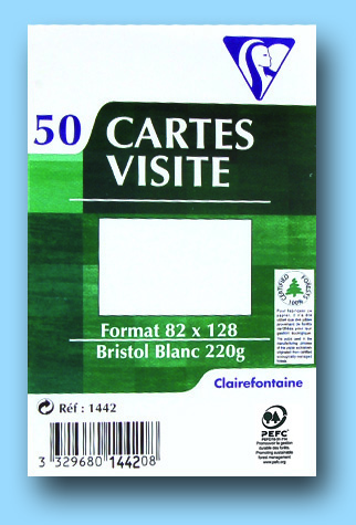 CARTE VISITE             82X128 *50