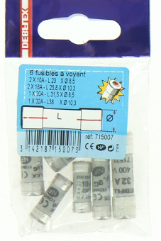 FUSIBLES PANACHES 10A A 32A *6