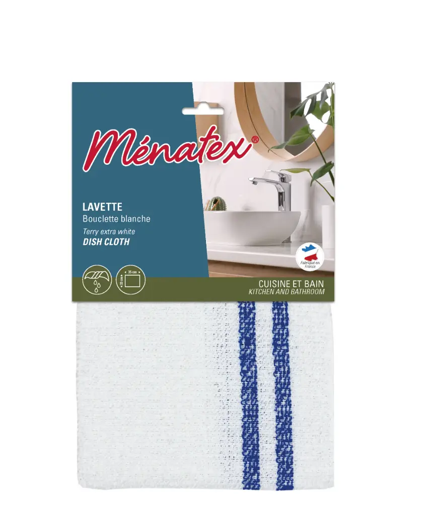 LAVETTE EPONGE BLANCHE 33X35   