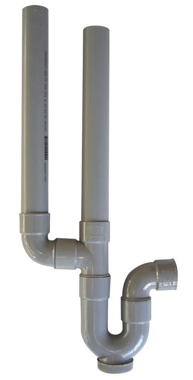 SIPHON M A L PVC 40 DOUBLE H.