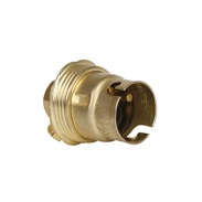 DOUILLE B22 SIMPLE BAG ACIER LAITON 712010