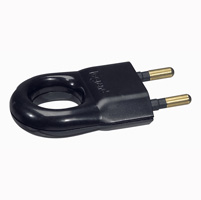 FICHE MALE 2P 6A PLA NOIR MEPLAT  BB LEG093963